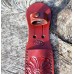 Handmade Leather Knife Sheath for Blades up to 7" (78mm) in Medium Brown.